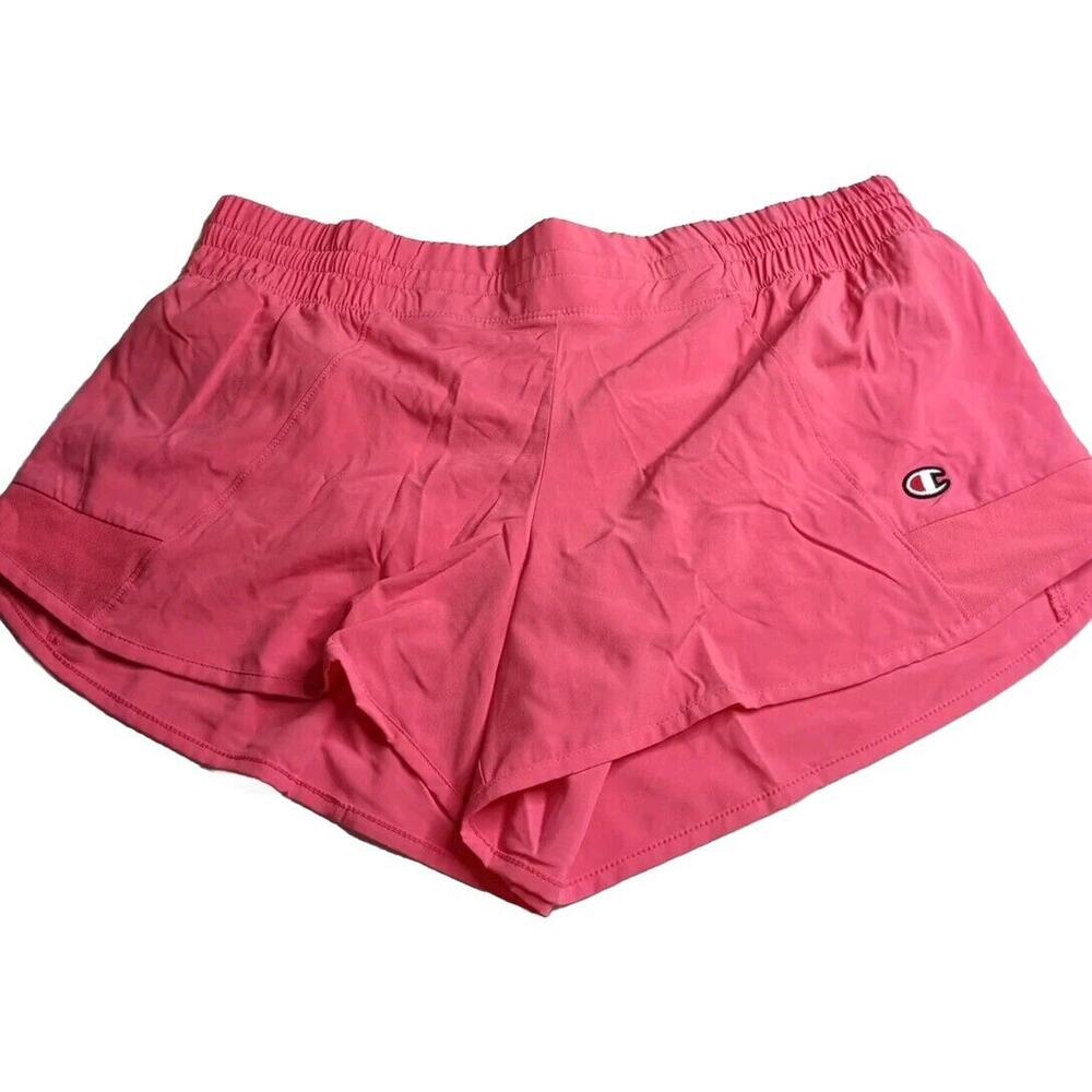 Champion Running Shorts Women's XL XLarge Pink Wicking Anti-Odor Drawstring